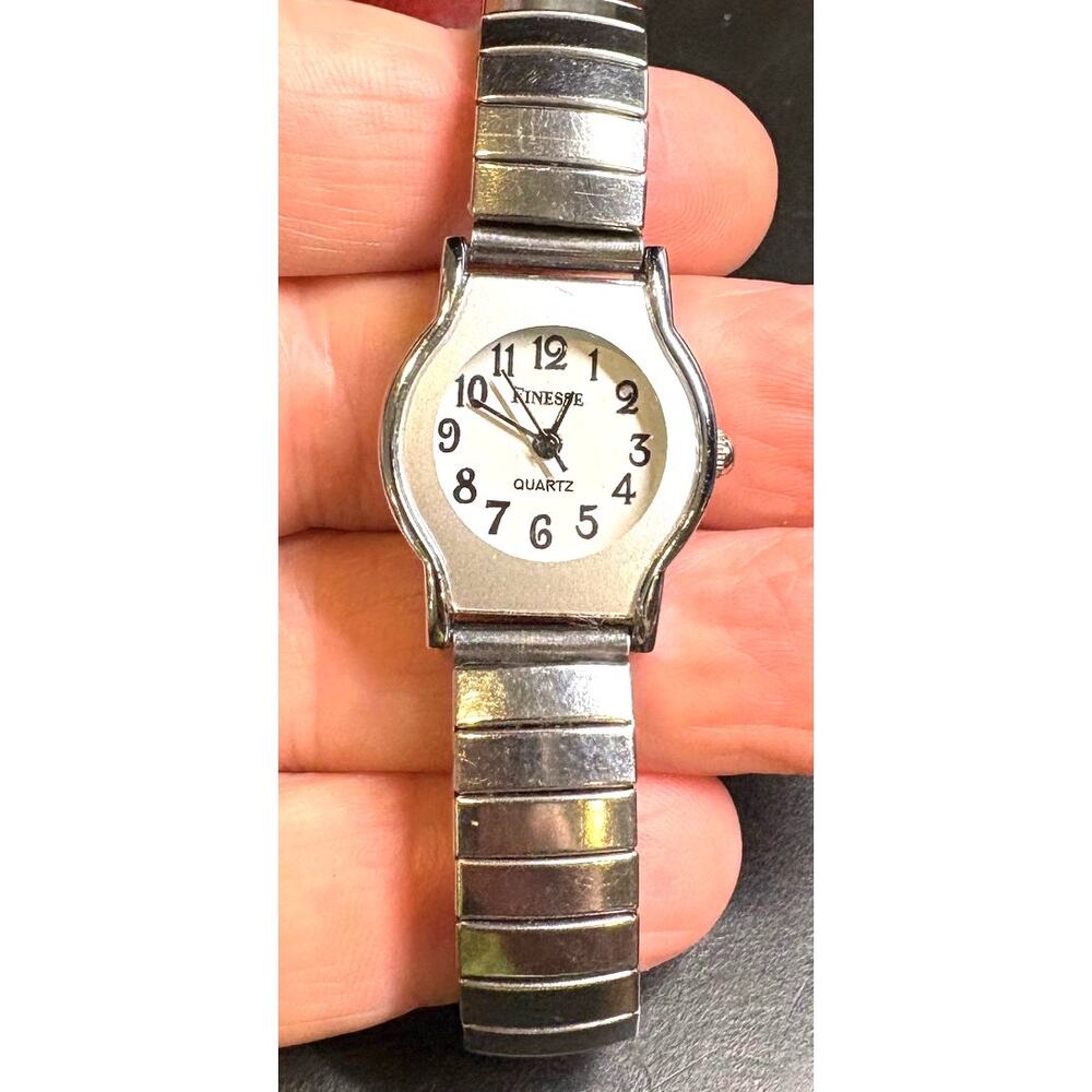 Women's New 23mm Silver Tone Finesse Watch, Expansion Band